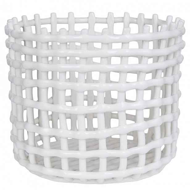 Butlers CRAFT Keramický košík 24 cm - bílá
