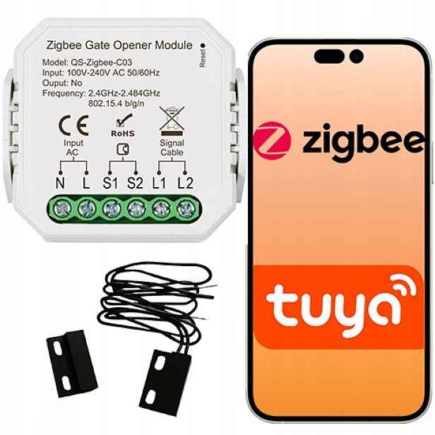 Ovladač pro garážová vrata Zigbee senzor otevření Tuya Smart Life