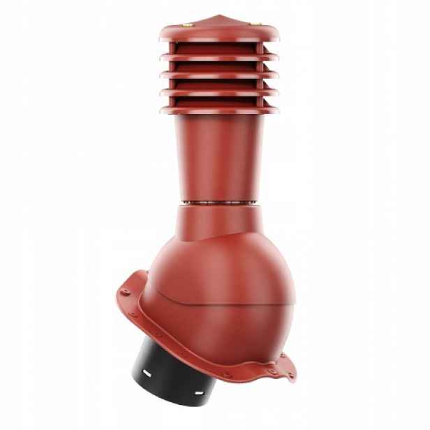 Větrací komín Smartline profil F fi 125 mm, nezateplený, červený