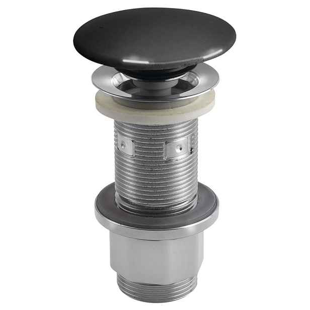 Sapho Umyvadlová výpust 5/4“, click-clack, betonová zátka, 10-80mm, antracit pololesk