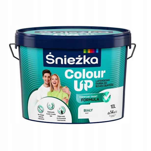 Śnieżka Color Up 10L Bílá Matná Barva Na Stěny A Stropy
