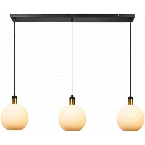 VIDI Luca Bella Moderní černo-zlatá kovová závěsná lampa 95x25x150 cm