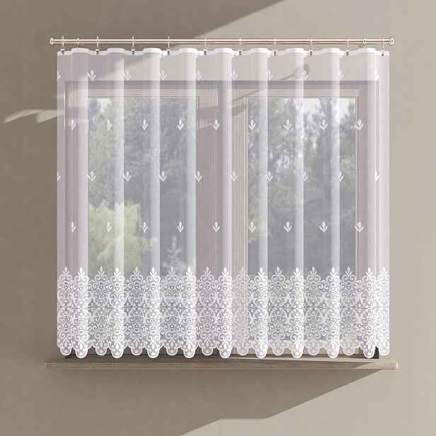 Vzor 107449 záclona velikost 400 x 160 cm rovná (hotová) s lemováním