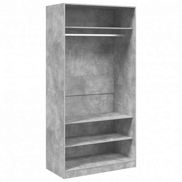 vidaXL Šatní skříň betonově šedá 100 x 50 x 200 cm dřevotříska