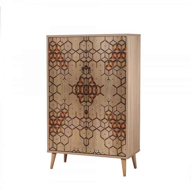 Hanah Home Komoda Multibox 80 cm hnědá