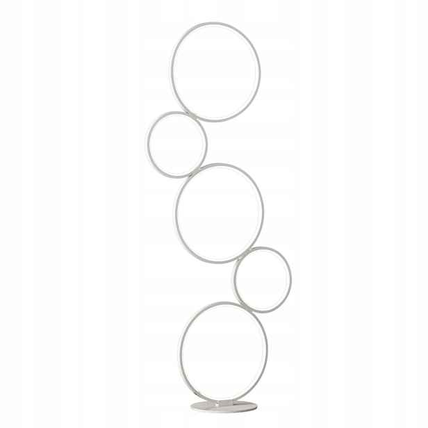 Stojací Led lampa Rondo Trio bílá, stmívatelná, 36 W, 3200 lm, 115 cm