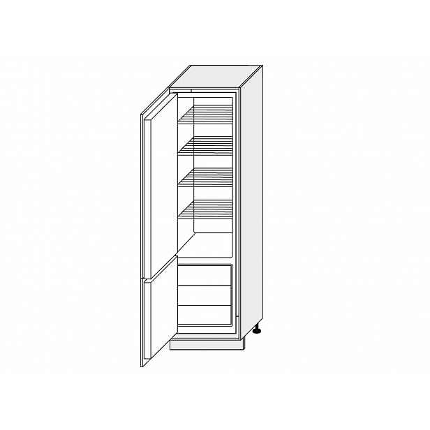 FOLLY, skříňka pro vestavnou lednici D14DL, mint/lava