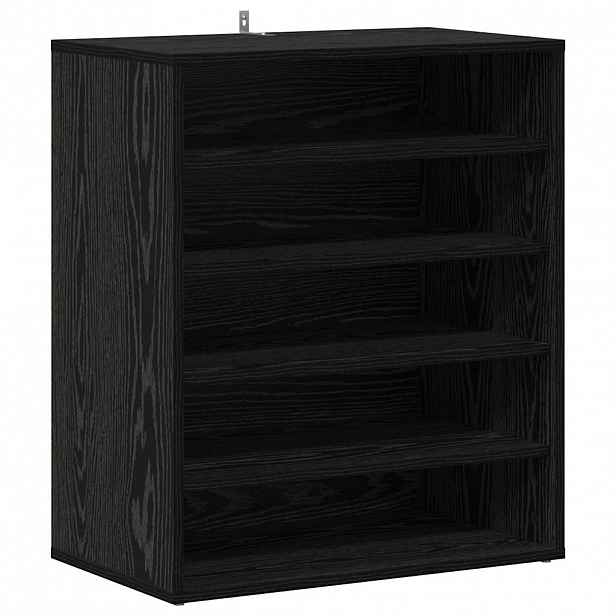 vidaXL Skříň na obuv 60 x 35 x 70 cm Kompozitní dřevo Černý dub