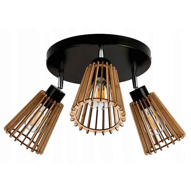 Lampa stropní svítidlo lustr pohyblivý strop 3 Dřevo eko
