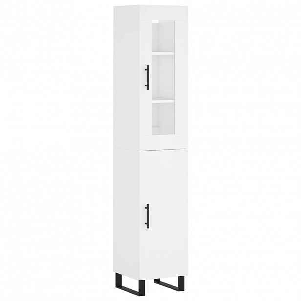 vidaXL Skříň highboard bílá 34,5 x 34 x 180 cm kompozitní dřevo