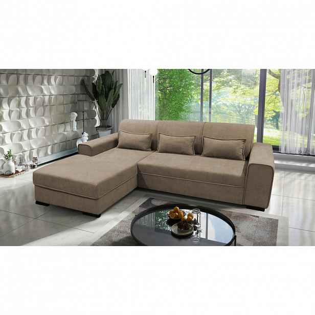 MID.YOU ROHOVÁ SEDAČKA, textil, šedohnědá