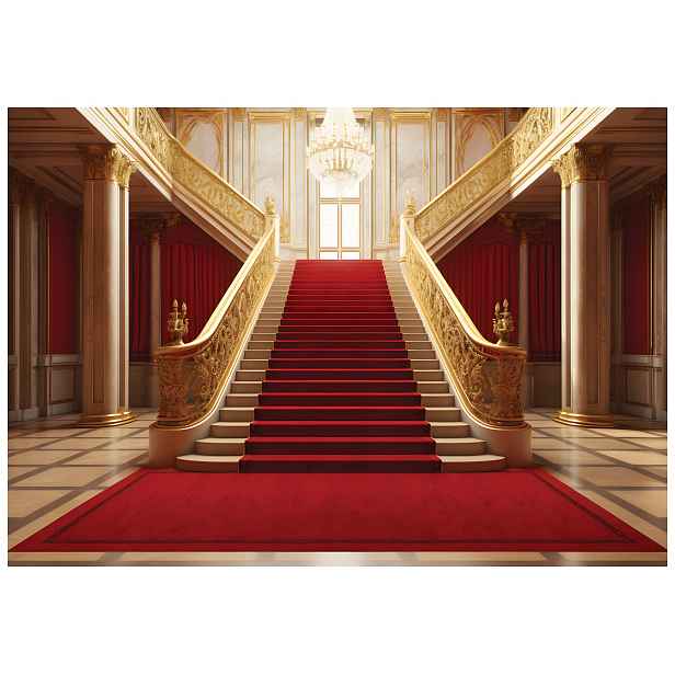 Fototapeta Palácové schody luxus červený koberec sloupy 416x290 lepidlo