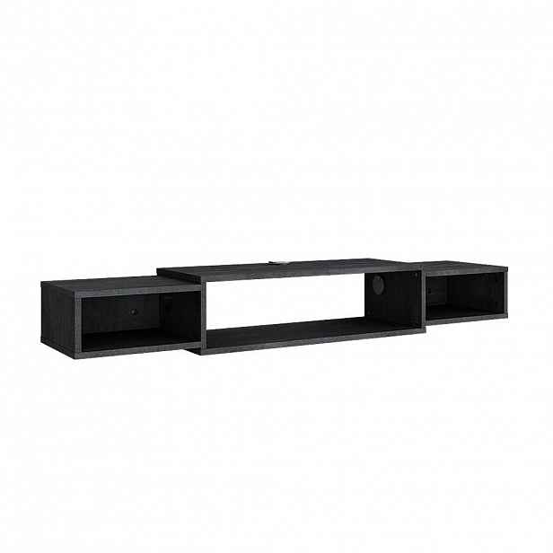 Vicco NÍZKÝ NÁBYTEK POD TELEVIZI Nordic Černý beton 139.7 x 20.3 cm s otevřenými policemi