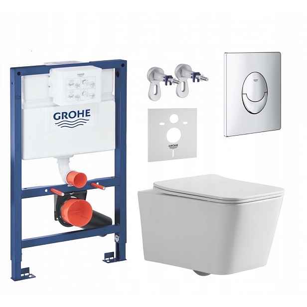 7v1 Wc Podomítkový Set Stelaz Grohe 820 mm Wc Mísa Tornado Tlačítko