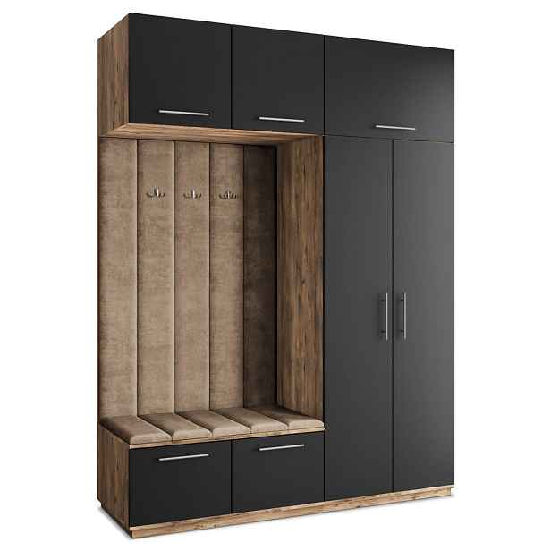 MASSENO MODERNÍ PŘEDSÍŇOVÁ SESTAVA REMA, 180/240/60 cm, dub Lefkas