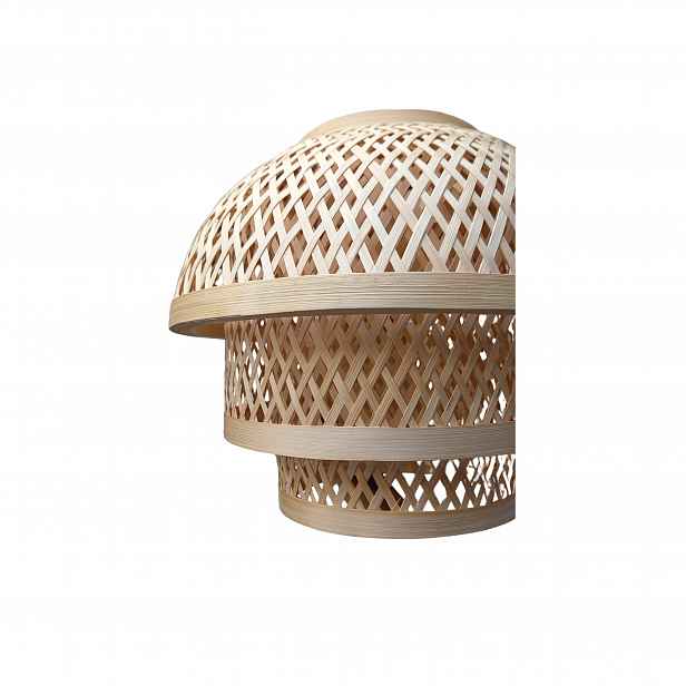 Závěsná bambusová lampa Lampa Přírodní béžová Pletená Boho