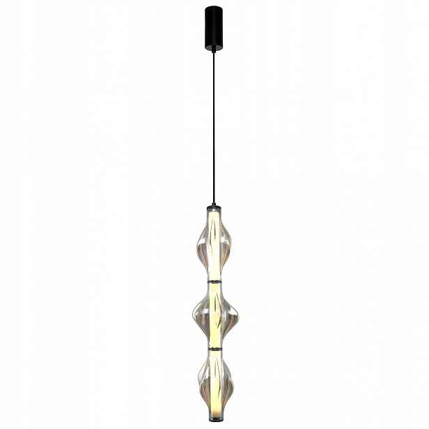 Závěsná lampa Elva černá 1xLED 22W 3000K Vertikální Osvětlení Obývacího Pokoje IP20