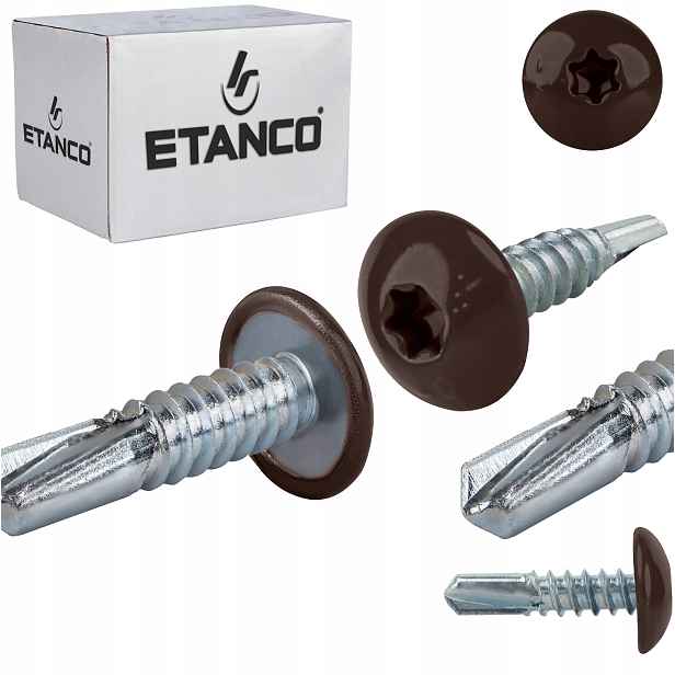 Šrouby do kovu Torx 5 mm 5,5 x 19 mm Ral 8017 500 ks Etanco GT5 Ph