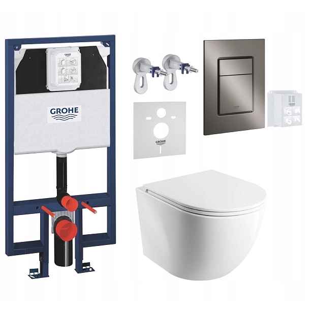 7v1 Sada Wc, Stelaz Grohe Slim Wc Mísa Omnires Mat Tornado Tlačítko
