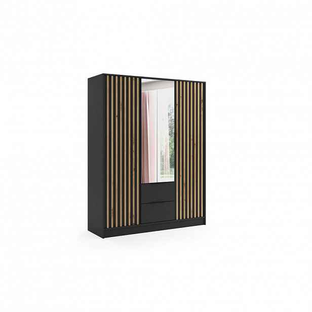 ALTDECOR ŠATNÍ SKŘÍŇ NERA – 150 cm – černá | dub artisan