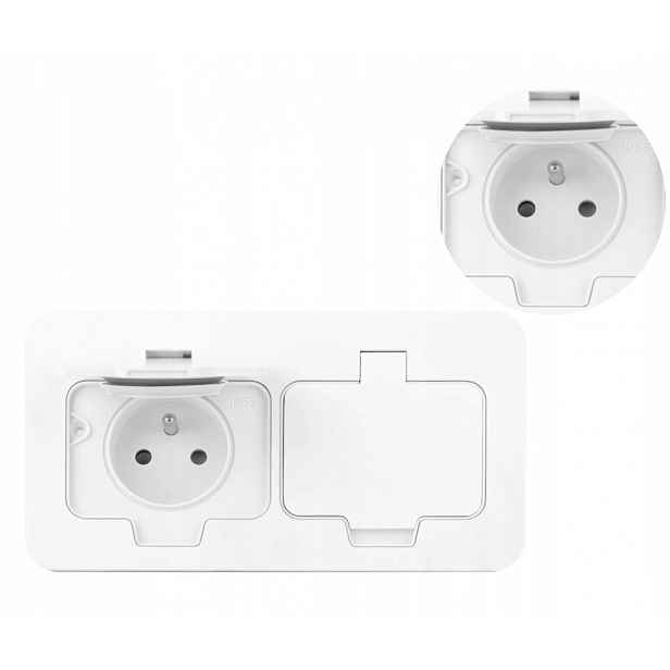 Orno Hermetická Elektrická Zásuvka Dvojitá 2x230V Vestavěná v pracovní desce IP55
