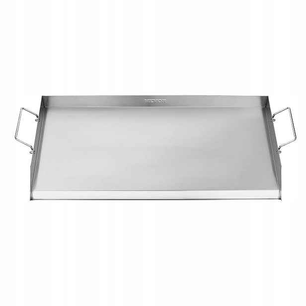 Ocelová grilovací deska 809 x 370 mm, univerzální s držákem pro Bbq a kempování