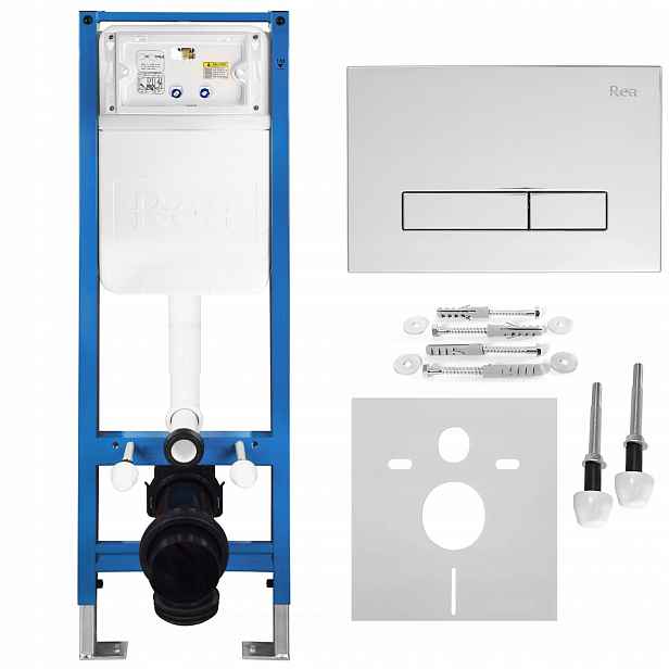 Podomítková Nádržka Wc Stojan Rea K011A-Q Slim Nízký 3/6 L S Tlačítkem Hd Chrom