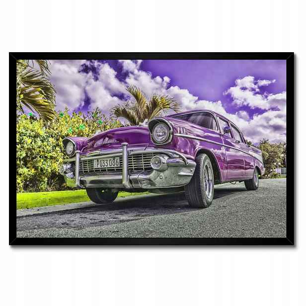 Plakáty v rámu 60x40 Fialový Chevrolet