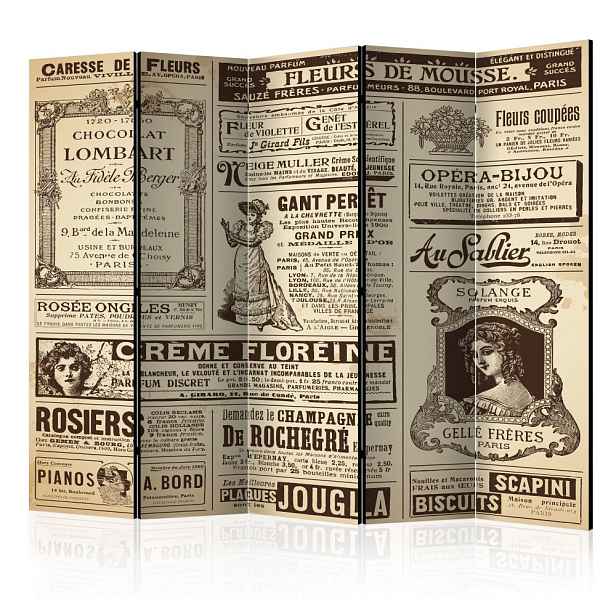 Paraván Vintage Magazines Dekorhome