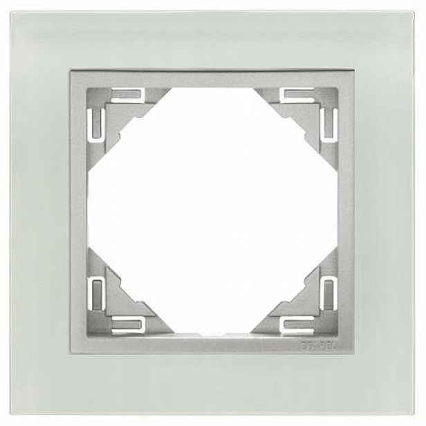 Efapel Crystal Rámeček 1-NÁSOBNÝ Sklo Alu 90910 Tca