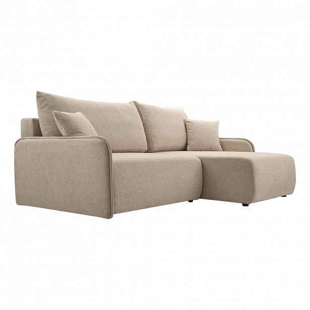 Fedve ECKOVÁ SOFA BLIKO s funkcí spaní, Béžová