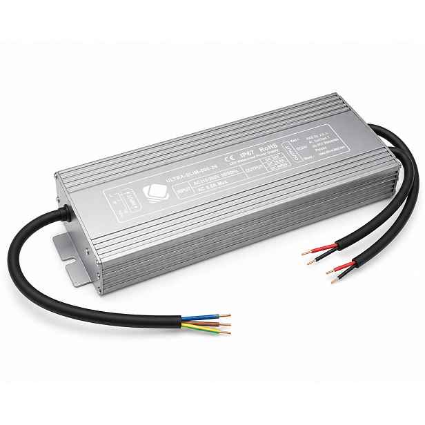 Led zdroj 24V 500W 20,8A Hermetický Led pásek Cob Rgb Premium IP67