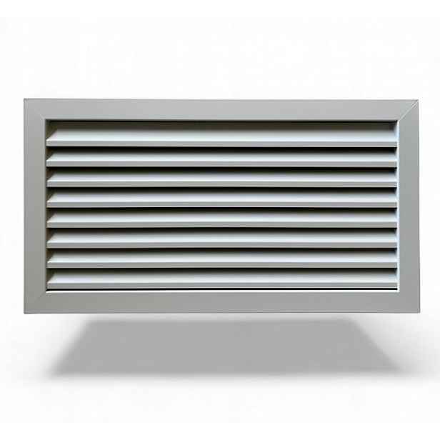 Ventilační mřížka s kovovou žaluzií, šedá, 40x20