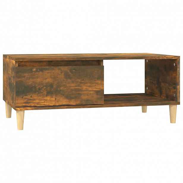 vidaXL Konferenční stolek kouřový dub 90x50x36,5 cm kompozitní dřevo