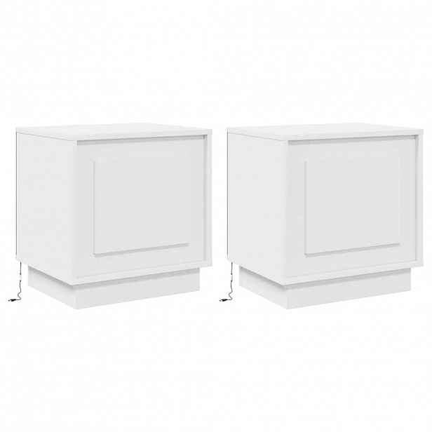 vidaXL Noční skříňka 2 ks Bílá 44 x 34,5 x 45 cm Kompozitní dřevo