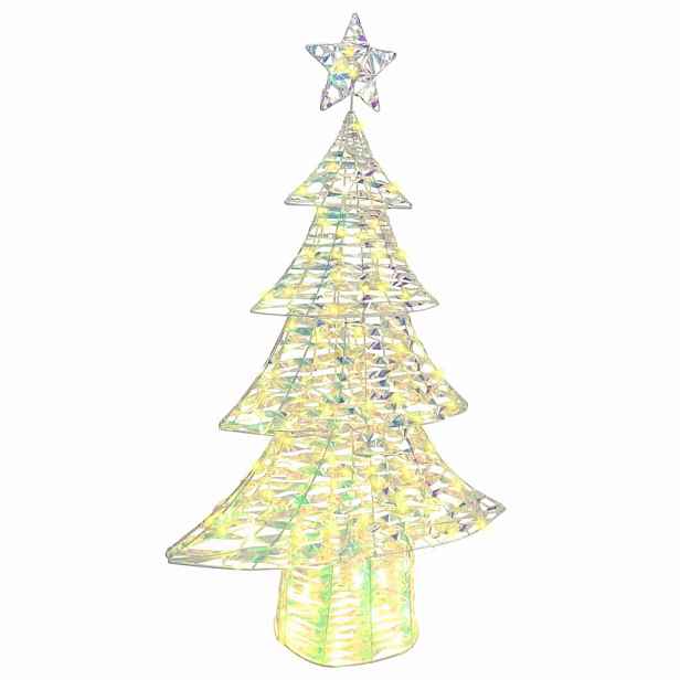 vidaXL Vánoční stromeček 160 LED Teplá bílá 150 cm PET