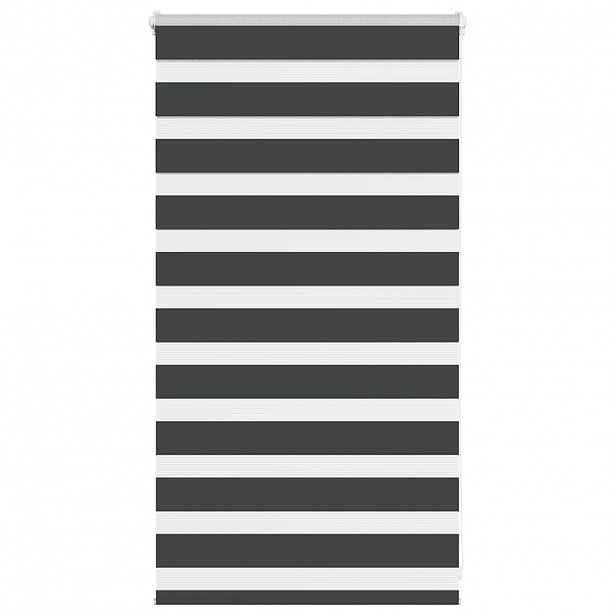 vidaXL Zebra roleta černá 80x100 cm šířka látky 75,9 cm polyester