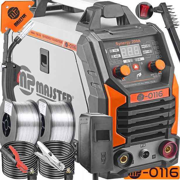 Invertorová svářečka Mig Flux Mma Tig migomat 200A Synergie drát MP0116