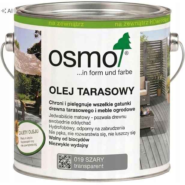 Osmo 019 Šedý Terasový olej na terasu 2,5 l