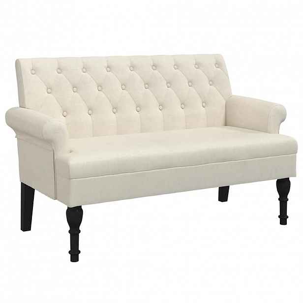vidaXL Lavice s opěradlem 120 x 62 x 75,5 cm len