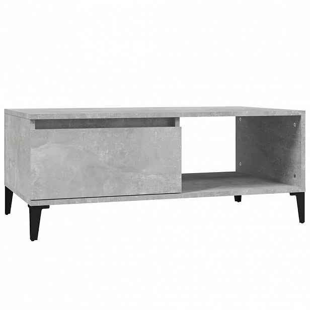 vidaXL Konferenční stolek betonově šedý 90x50x36,5 cm kompozitní dřevo