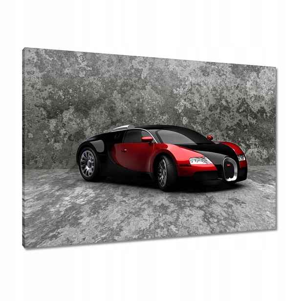 Obrazy 100x70 Bugatti Veyron Červená