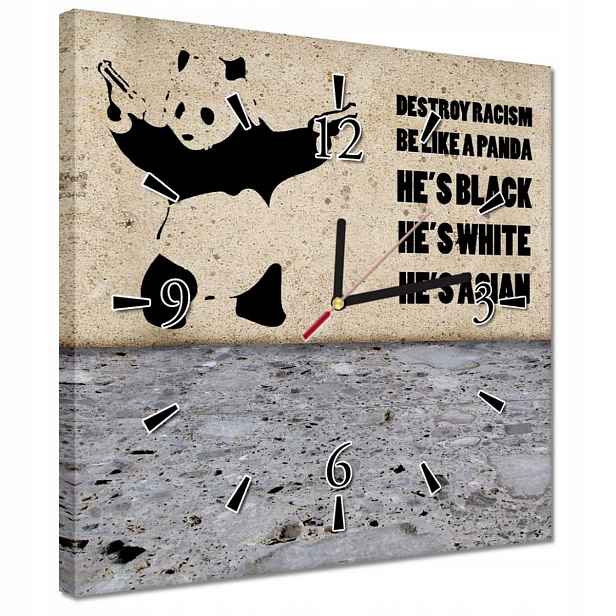 Hodiny 30x30 Banksy Panda