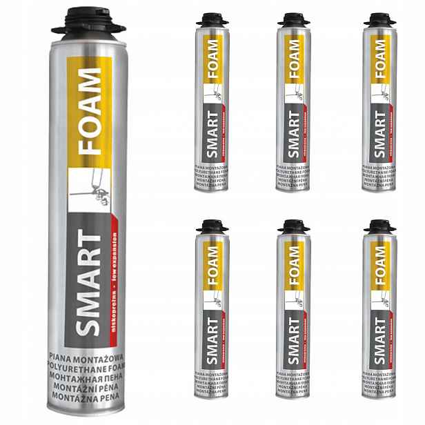 Montážní pěna pistolová Smart Wkręt-Met 750 ml nízkotlaká 6 kusů