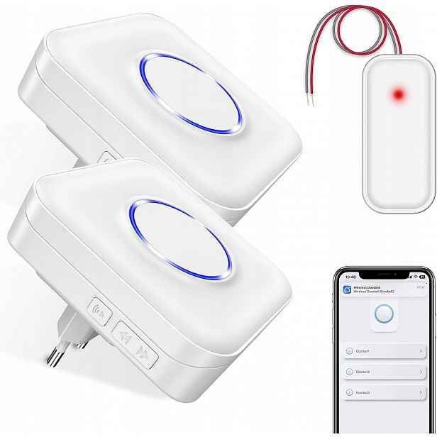 Sada bezdrátového prodlužovacího kabelu pro zvonek Bitiwend 6 32V DC 3V Wlan