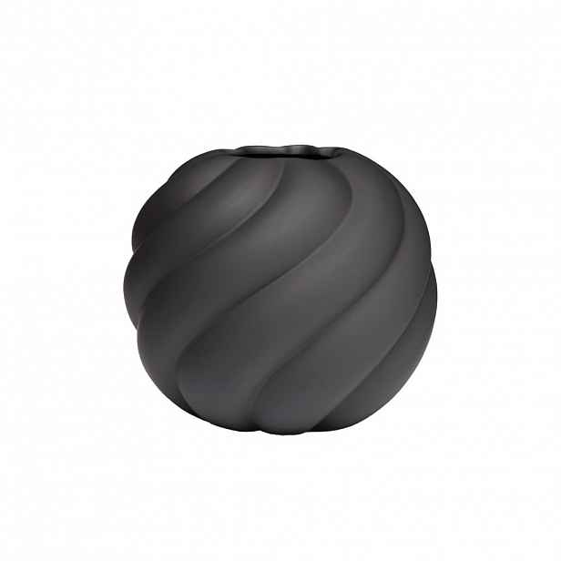 Váza Twist Ball, 20cm, černá - COOEE