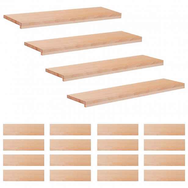 vidaXL Schodišťové nášlapy 20 ks 90 x 25 x 2 cm Přírodní