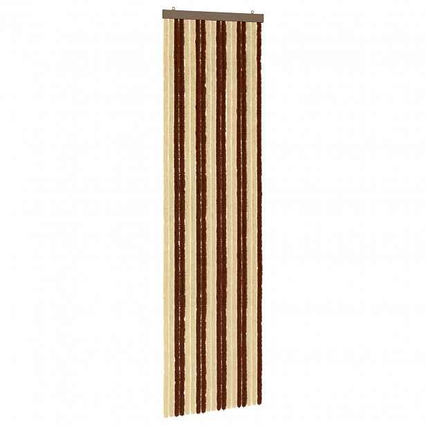 vidaXL Záclona proti hmyzu Chenille Hnědá a béžová 56 x 200 cm 100% PP