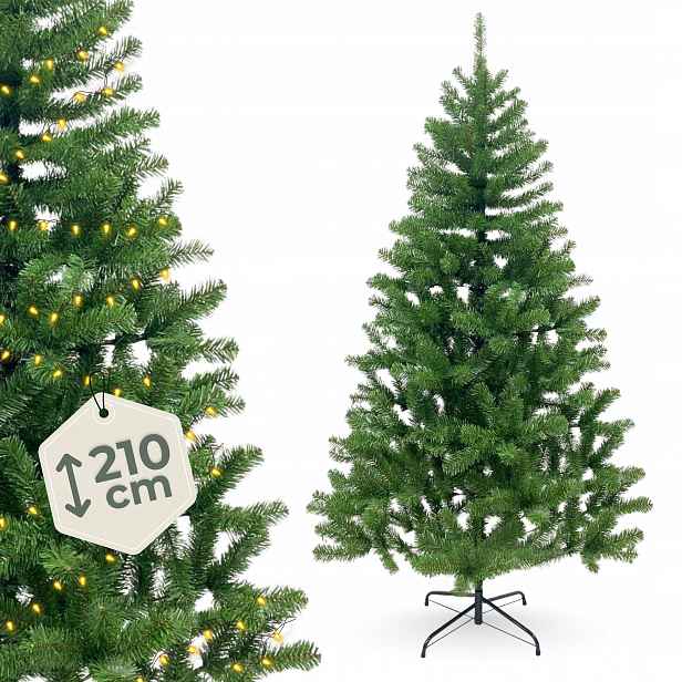 Vysoký Klasický Hustý Vánoční Stromek Jako Živý 210CM Premium