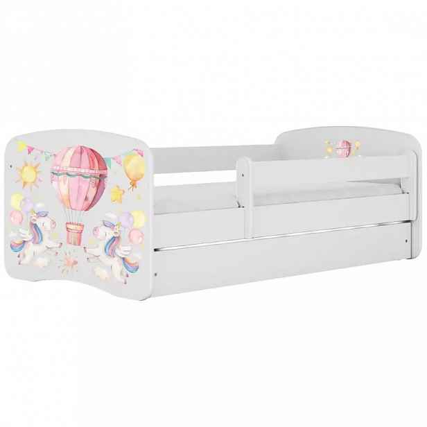 Dětská postel Babydreams+SZ+M bílá 80x180 Balónek